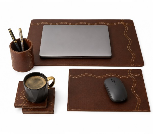 Leather Laptop Mat Set