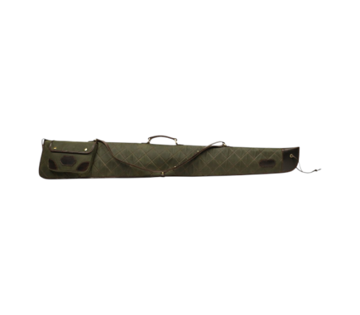 Olive green padded rifle case with carry handle