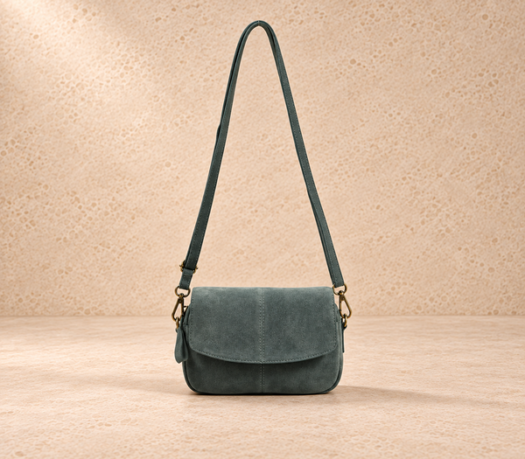Dark teal compact crossbody bag AIL-HB-0050 shown from the front