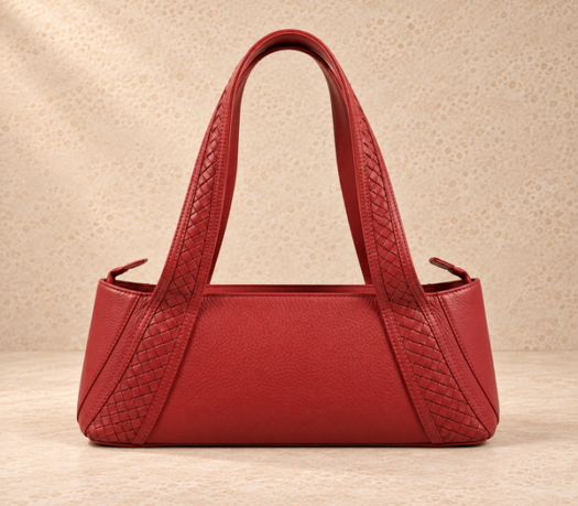 Red trapezoid tote bag AIL-HB-0060 shown from the front